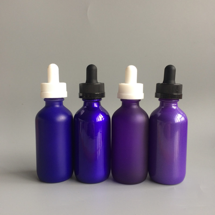 20ml 30ml 50ml Purple Boston Bottles Round Glass