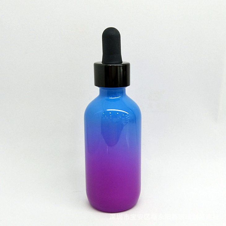 Luxury Custom Design Boston Round Glass Bottles With Dropper