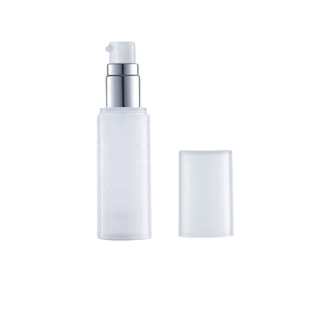 30ml PP Translucent Plastic Round Airless Bottle With Translucent Cap Lid Airless Pump (AIRA30)