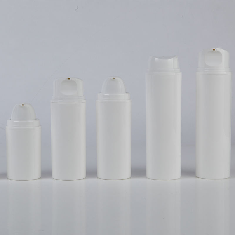 Single Layer 50ml/100ml/150ml round Airless PP Plastic Bottles for Skin Care Serum and Lotion Packing