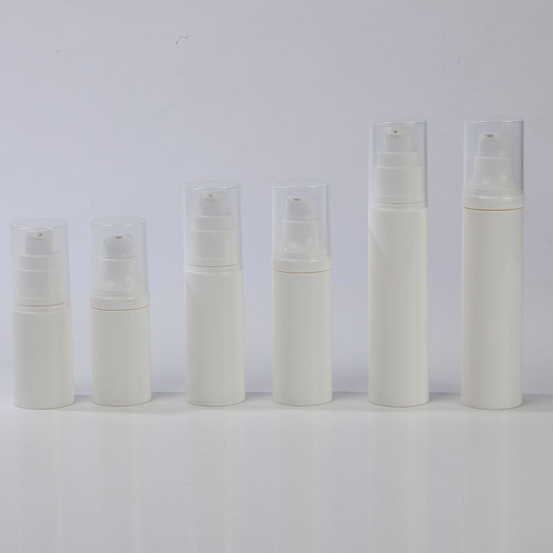 Single Layer 15ml/30ml/50ml round Airless Plastic PP Bottle for Skin Care Serum Lotion Packing
