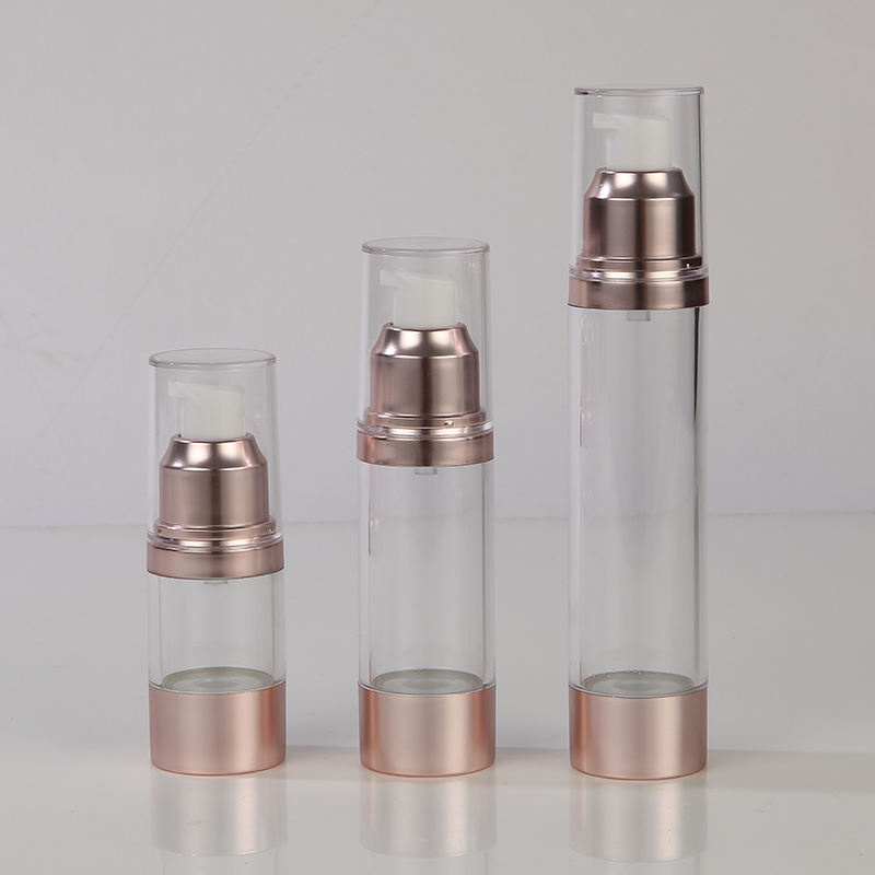 Private Label Single Layer Airless round as Bottle 15ml/30ml/50ml for Lotion and Skin Care Serum