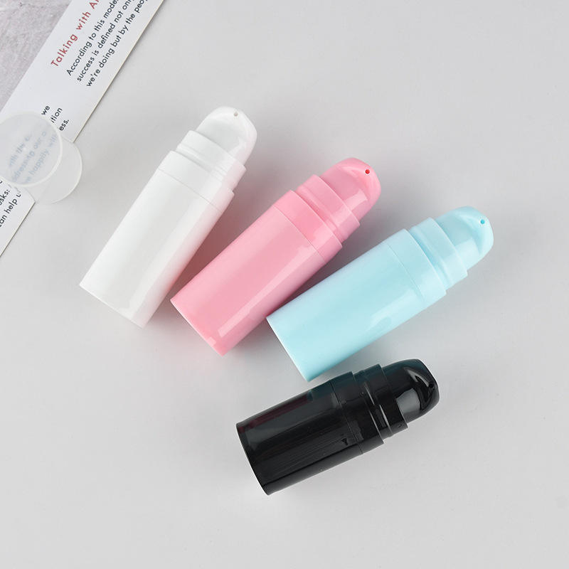 5ml 10ml 15ml Plastic Cosmetic Bottle Pink Empty Facial Plastic Pump Vacuum Cream Lotion Bottle Empty Lotion Airless Bottle