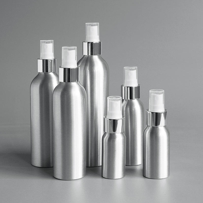 30ML-500ML Aluminum Bottle With Spray Lid Perfume Atomizer Refillable Bottle Cosmetic Container Lotion