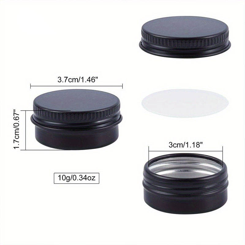 Custom Black  Aluminum Can Print Small White Aluminium Empty Jar Round Cosmetic Metal Tin Can Packaging