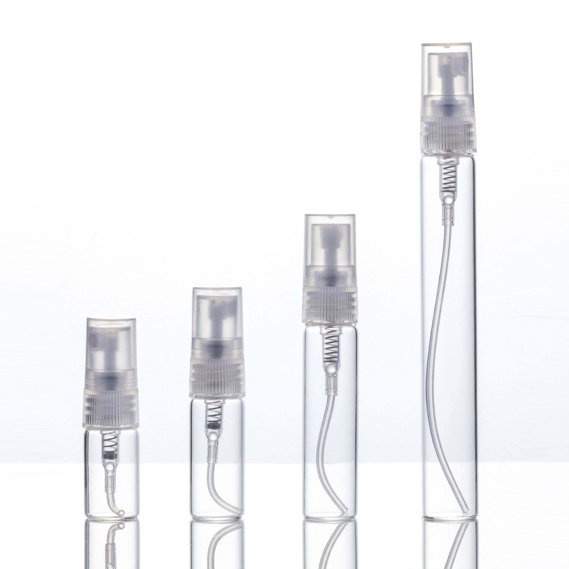 Portable Travel Small Spray Glass Bottle Refillable Perfume Atomizer Spray Pump 5ml 10ml Tube With Screw Cap