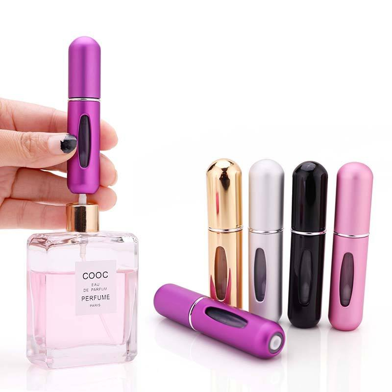 5ml 8ml 10ml Empty Mini Travel Aluminum Portable Refillable Perfume Atomizer Spray Cosmetic Bottle