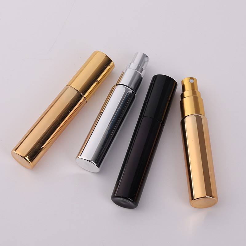 High Quality Portable 5ml 10ml Mini Glass Perfume Sprayer Bottle Small Empty Travel-friendly Screw Pump Cap for Skin Care Cream