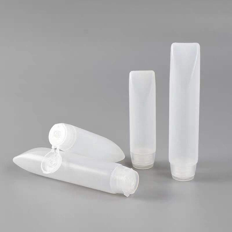 Customized Printing 30ml 50ml Clear Matte Empty Facial Cleanser PE Plastic Cosmetic Packaging Tube