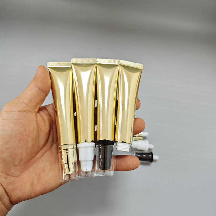 Custom Empty 10ml 15ml 20ml Foundation Bb Cc Cream Airless Pump Tube Cosmetic Squeeze Tube Sunscreen Packaging Tube for Cream