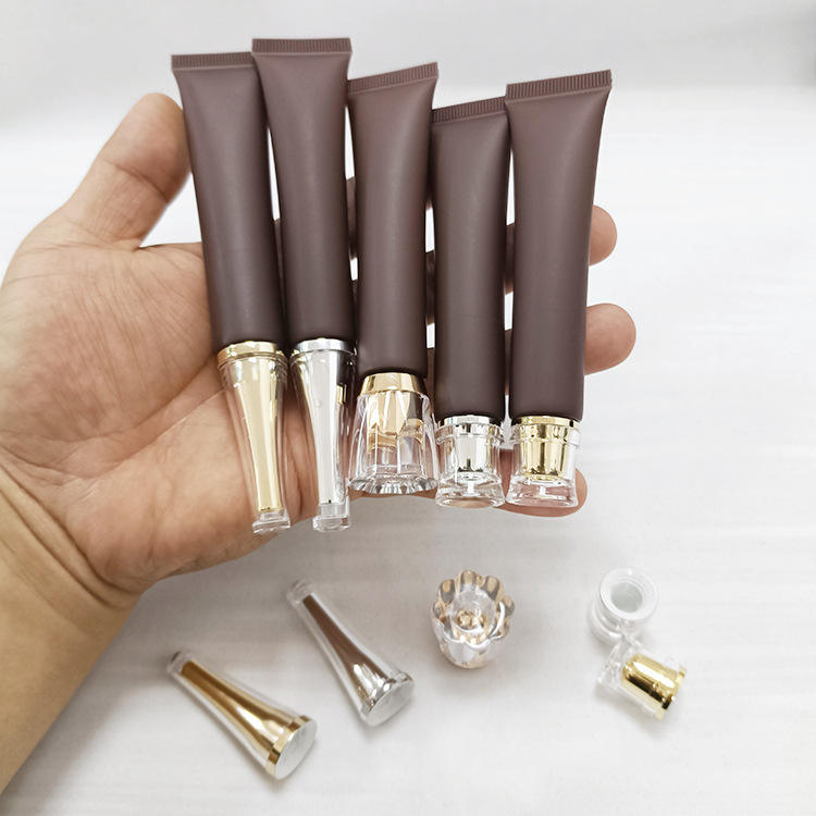 20ml brown squeeze tube PE Hose Eye Cream BB Cream Essence Skin Care Lotion  Tube Empty Package