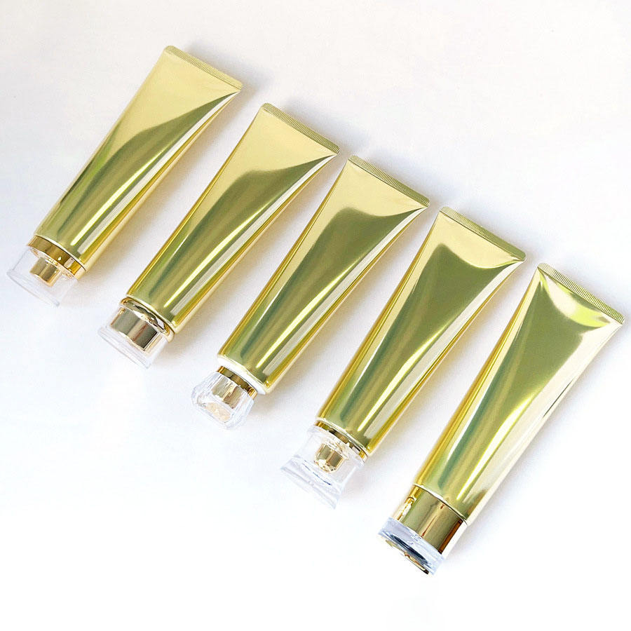 150ML Gold Aluminum Plastic Tube Packaging Spot Packaged Empty Hose for Lotion Facial Cleanser Hair Conditioner Shampoo Blush