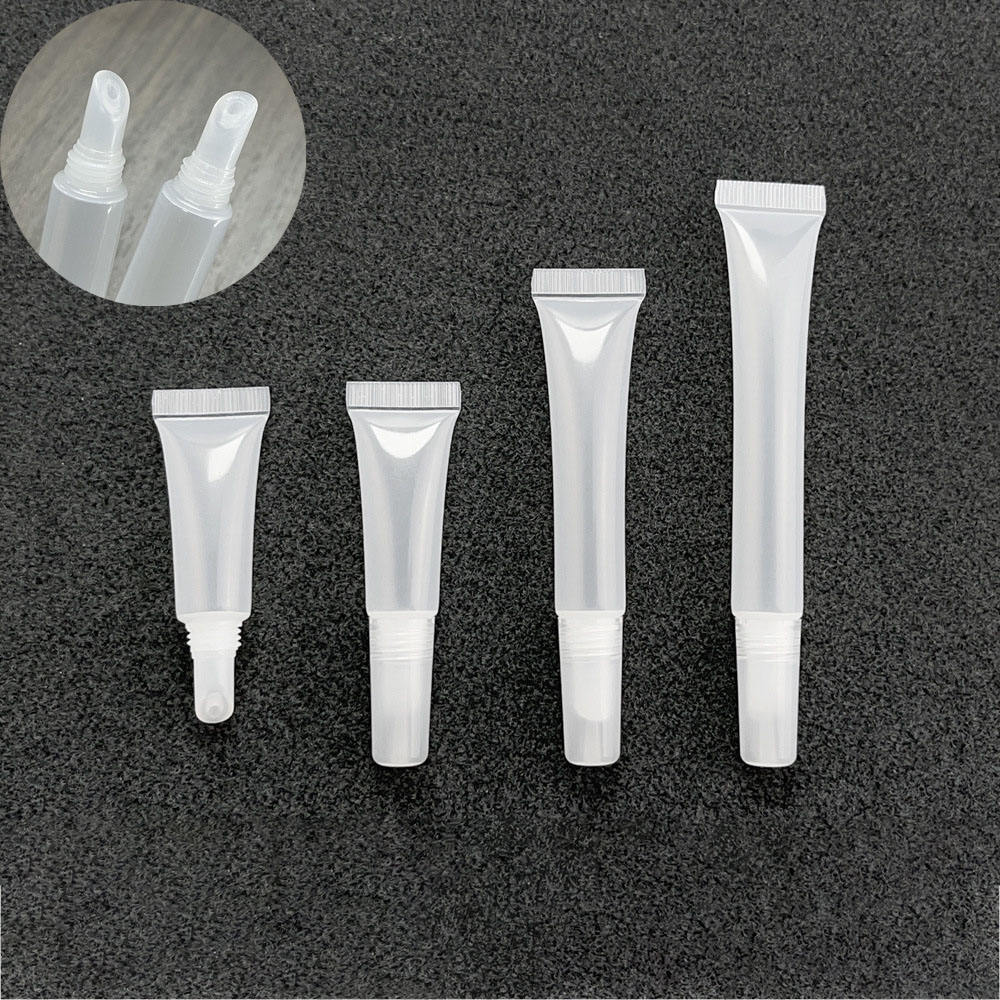 5ml 10ml 15ml Empty Customized Transparent Cosmetic Squeeze Plastic Lipstick Tube Lip Gloss Tube for Packaging Tube