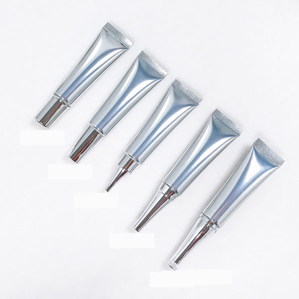 15g Silver Highlight Aluminium Tube Foundation Cosmetic Packaging Plastic Eye Cream Lip Gloss Tubes