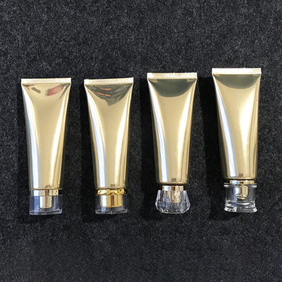 80ml Brightness Gold Hand Cream Soft Tube Facial Cleanser 80g Empty BB Cream Body Milk Aluminum Plastic Tube