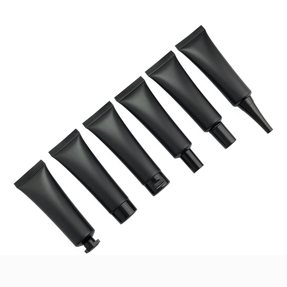 30ml Matte Black Plastic Squeeze Tubes 30g Cosmetic Hose Packaging Lotion Foundation Liquid Hand Cream Pe Empty Bottle