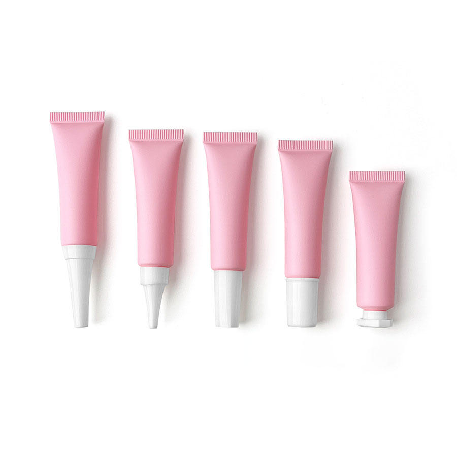 Wholesale 15ML Matte Pink Lip Gloss Tube Eye Cream Liquid Concealer Packaging Pink Plastic Empty Lip Gloss Hose