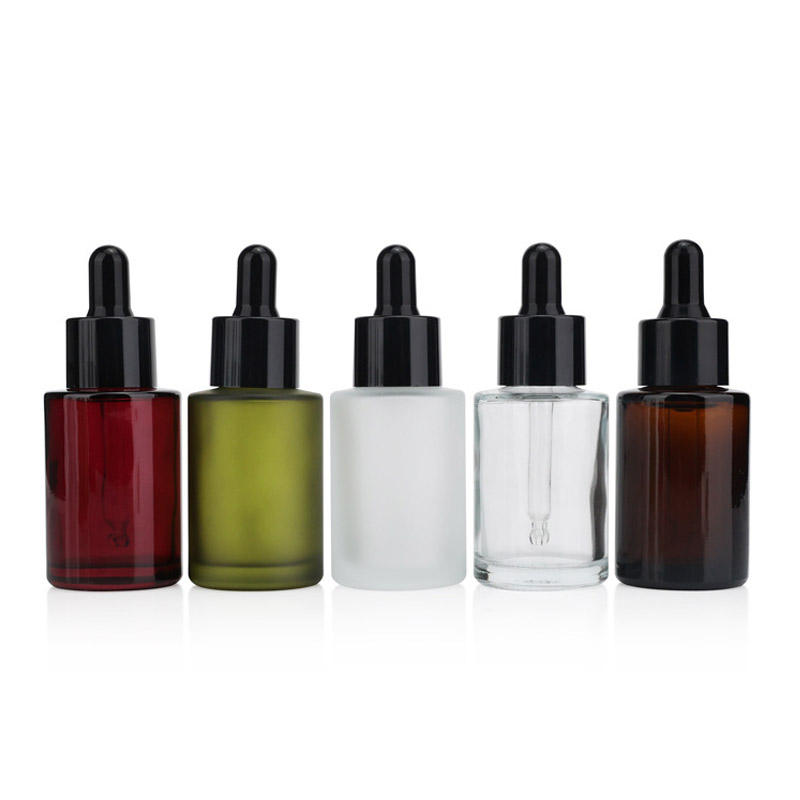 Glass Dropper Bottle 30ml  Cylindrical Glass  30ml50ml100ml   Glass Cosmetic Dropper Bottle New Bottle With Plastic Tip Dropper