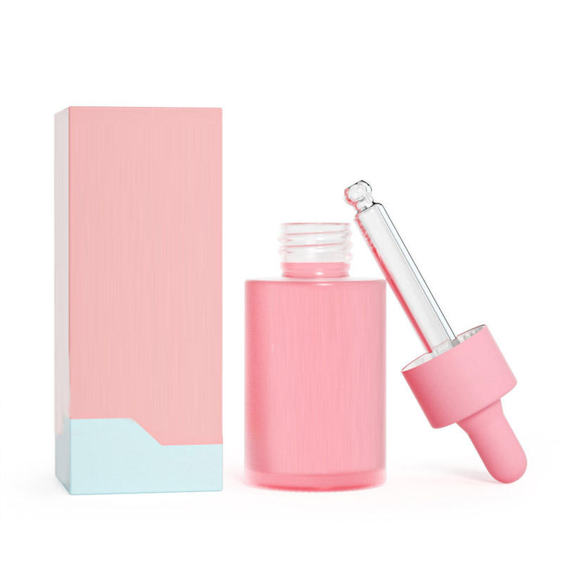 30ml Glass Cosmetic Bottle With Roll Cap Liquid Foundation Glue Tip Dropper Essence Refill Essential Oil Empty Packaging Bottle