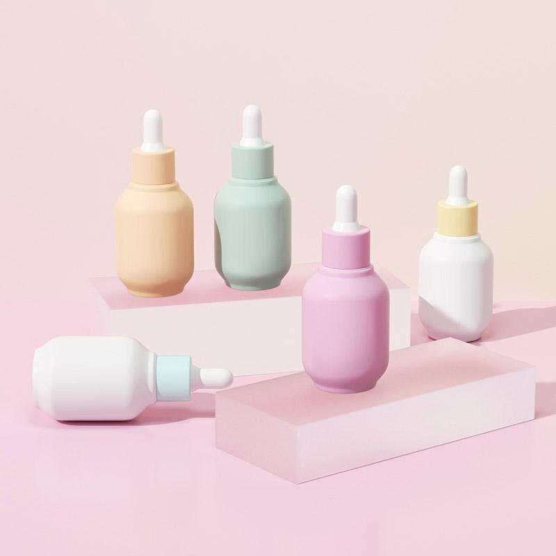 30ml Liquid Foundation Glue Tip Dropper Bottle Glass Cosmetic Bottle Essence Refill Essential Oil Empty Bottle
