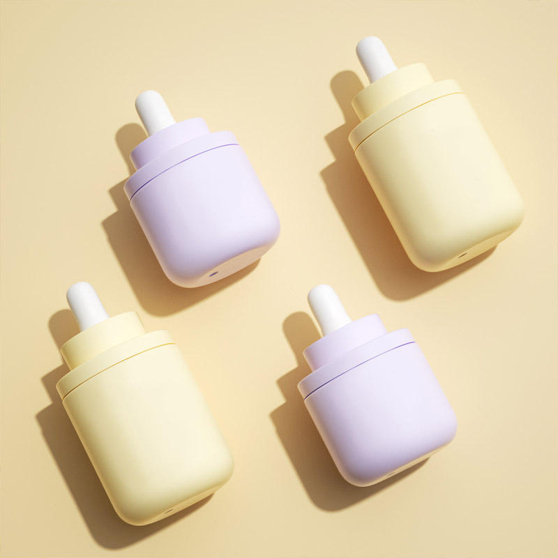 Beautiful 30ml round Cosmetic Refill Bottle Thick Bottom Essential Oil Dropper with Roll-on Sealing for Haircare Essence