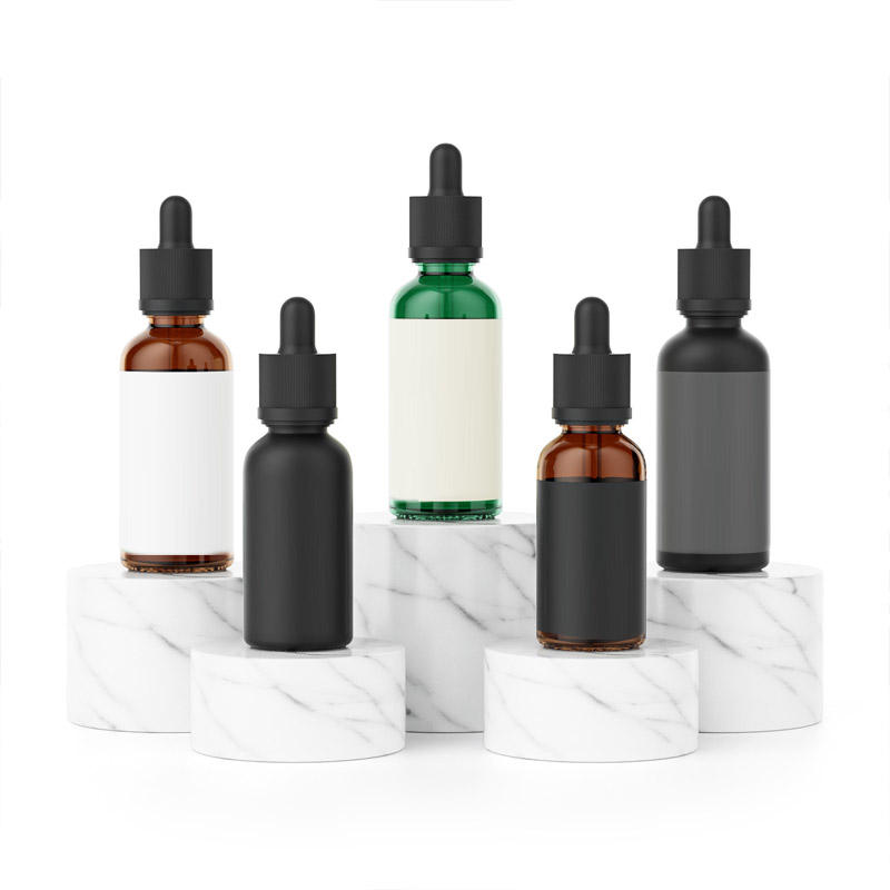 Glass Dropper Bottle 15 30 60 120ml Boston Essential Oil Dropper Bottle Hair Care Essence Glass Bottle