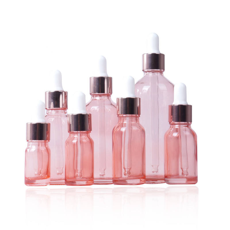 Fancy Dropper Bottle  5ml  10ml 15ml 20ml 30ml Small pink Trial Dropper Bottle Rose Gold Dropper