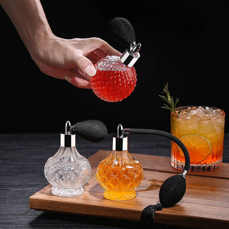 Vintage Style Perfume Spray Bottle With Air Bulb Classic Sprayer Empty Bottle Long Tassel 80ml Fine Mist Glass Perfume Bottle