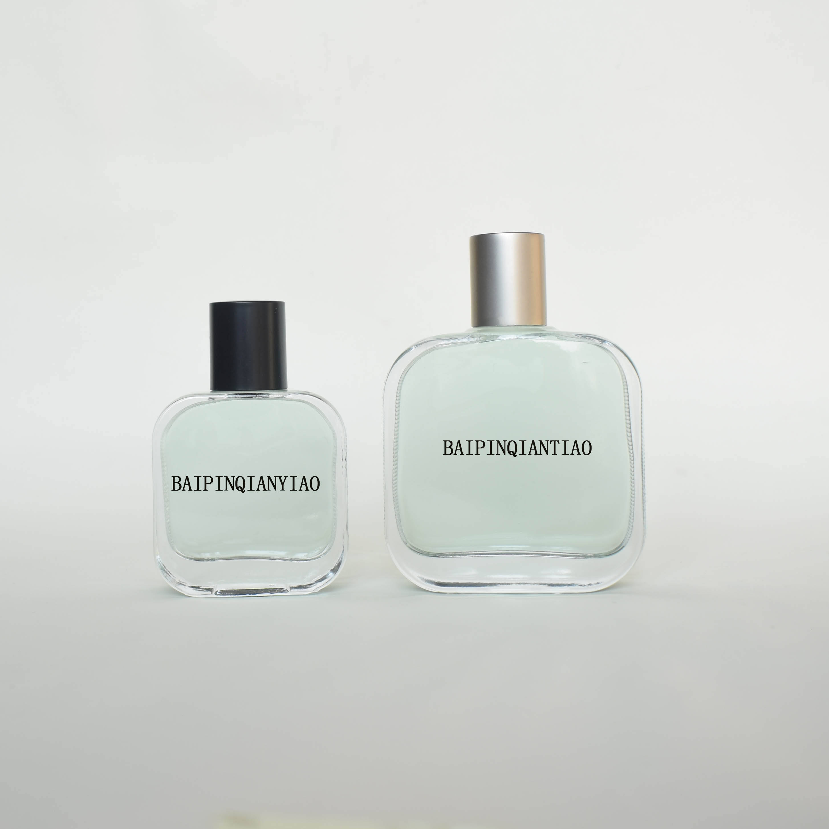 Custom Square Shape  Parfum Bottle  Empty  Luxury Clear Spray  Perfume Glass Bottles 30ml 50ml With Packaging Box