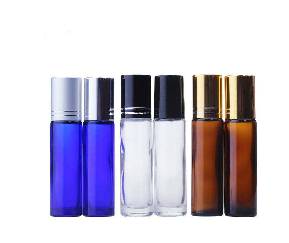 Custom Empty Roll on Bottle 5ml 10ml Glass Lip Balm Essential Oil Luxury Roll on Bottle