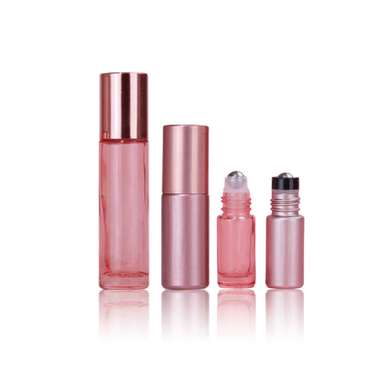 Custom logo Lip Round Luxury Rollon Essential Oil Glass 5ml 10ml Roll on Bottle