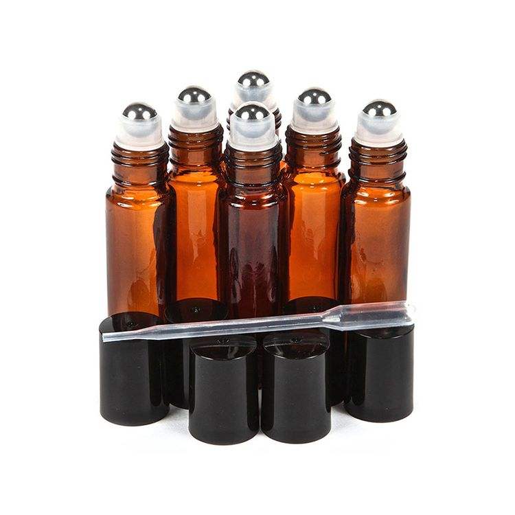 High Quality 10ml Glass Perfume Roll on Bottle With Stainless Steel Metal Roller Ball