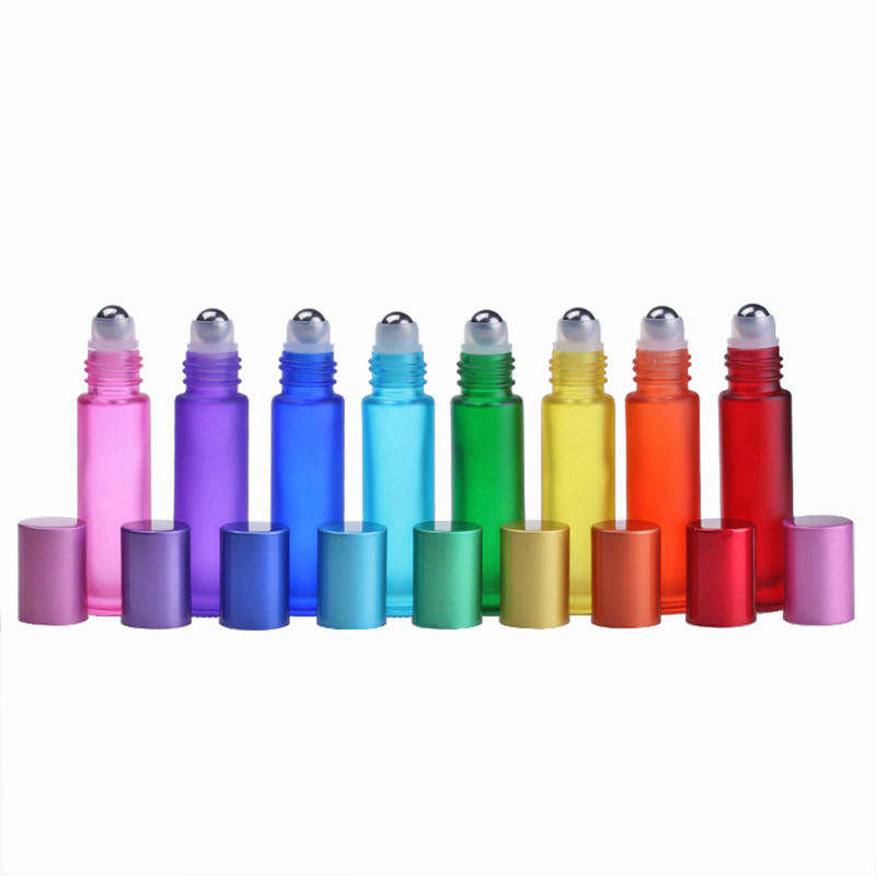 Empty 10ml Roll on Perfume Bottles Amber Roller Ball Bottles Roll on Bottle Metal Roller