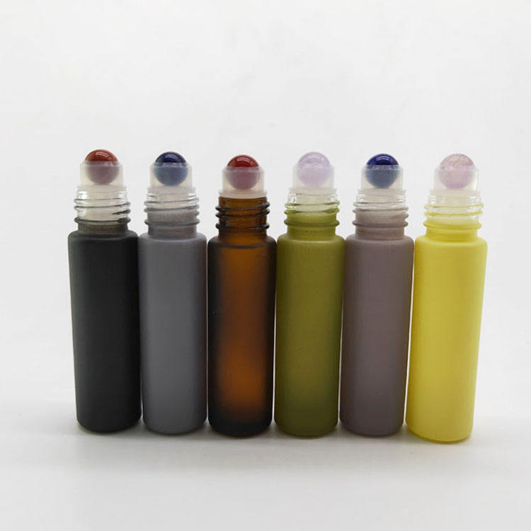 China Manufacture 10ml 15ml Eco-Friendly Quartz Roller Ball Essential Oil Glass Roll on Bottle