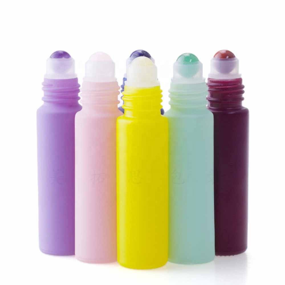High Quality Roller Ball Bottle With Steel Ball 10ml  Color Walking Ball Bottle Thick Essential Oil Glass Bottle