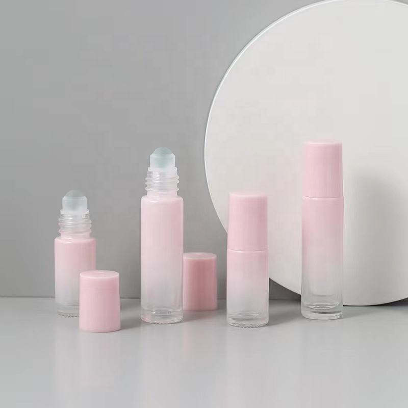 Stock 5ml10ml Progressive Color Glass Ball Bottle Eye Massage Roller Bottle