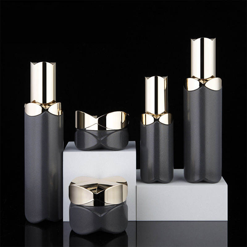 Glass Cosmetic Bottle Sets Luxury With Gold- Plated Cap 40ml 100ml  120ML  30G 50G  Glass  Dropper Lotion Packaging Bottle