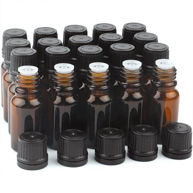 Amber Glass Bottles With Screw Caps Miniature Sample Vials With  Dropper Pipettes and Funnels  for Essential Oils