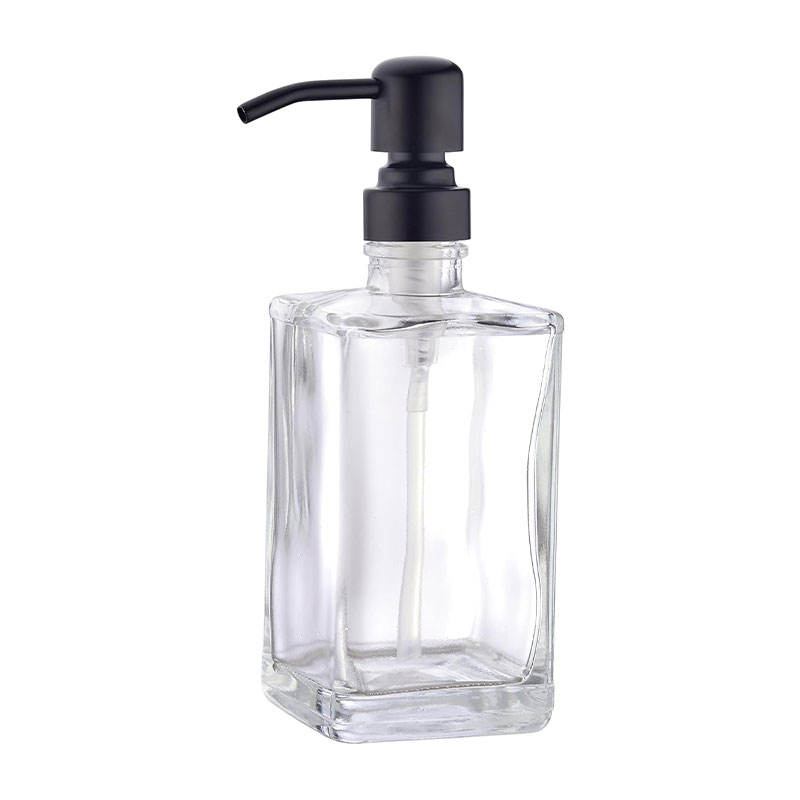 Glass Lotion Pump 10oz/300ml Hand Soap  Bathroom Kitchen Soap Dispenser Glass Soap Dispenser With Gold Rust Proof Pump Bottle