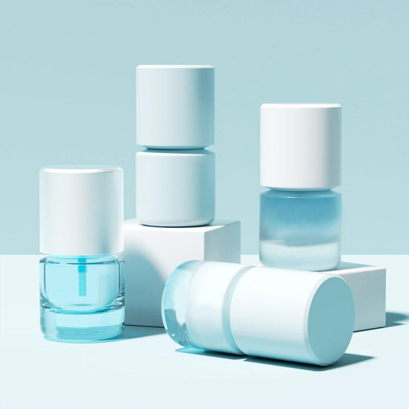 Empty Glass Pump Bottle Glass Cosmetics Set 12ml Press Foundation Bottle Essential Oil Isolation Cream BB Cream Packaging Bottle