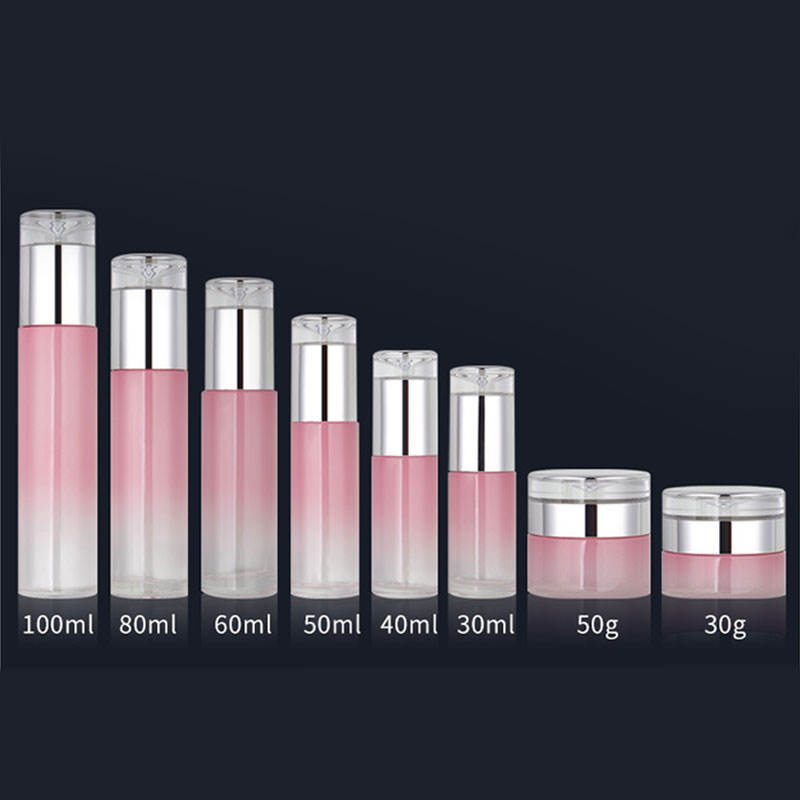 Round Shape Cosmetics Bottles and Jars Set 30ml 40ml  50ml 80ml100ml  30g  50G  Oil Glass Cream Lotion Packaging Bottle