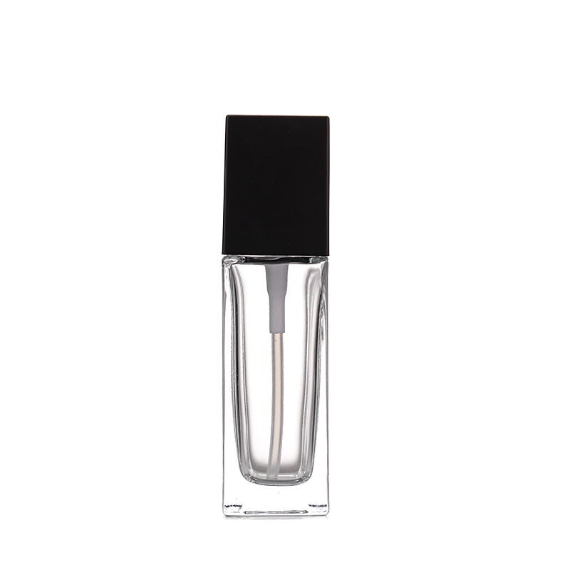 High Quality Square Glass Pump Containers 20ml/40ml Capacity Makeup Skincare Cosmetics Essential Oils Eye Drops Screen Printing