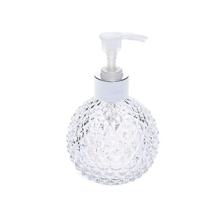 Engraved Ball Shape Glass Dropper Bottle Pump Hair Serum 30ml 40ml 60ml 100ml Capacity Flat Square Packaging Shower Gel Matte