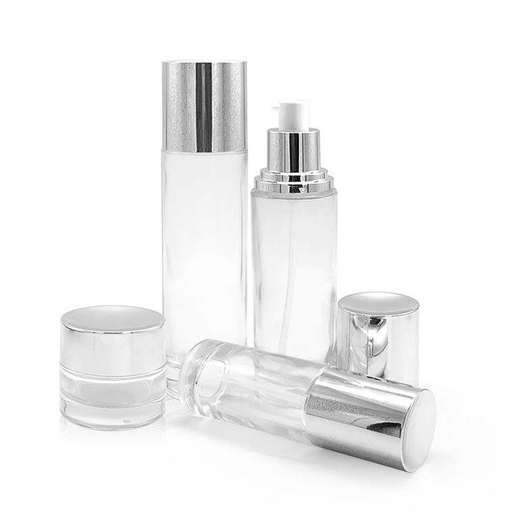 30ml Frosted Glass Bottle for Skincare with Pump