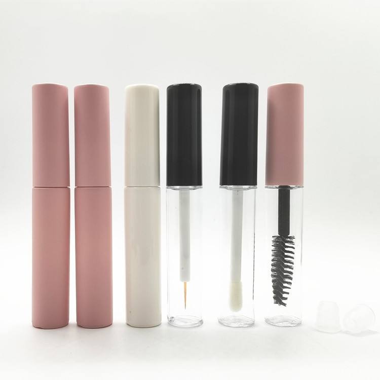 Custom Logo 5ml Eyelash Tube Lipstick Container with Lid Plastic Mascara Eyelash Tube with Brush