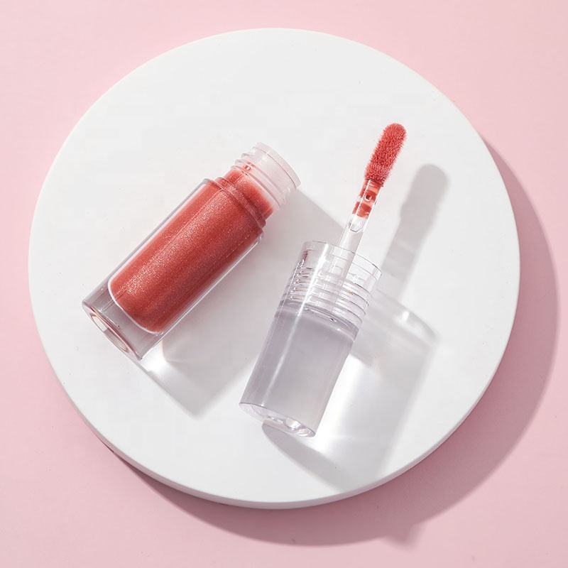 Customizable Private Label Mineral Glitter Lip Gloss Shimmer Lip Gloss with Plumping Free Sample Vegan Cruelty Free Lip Gloss