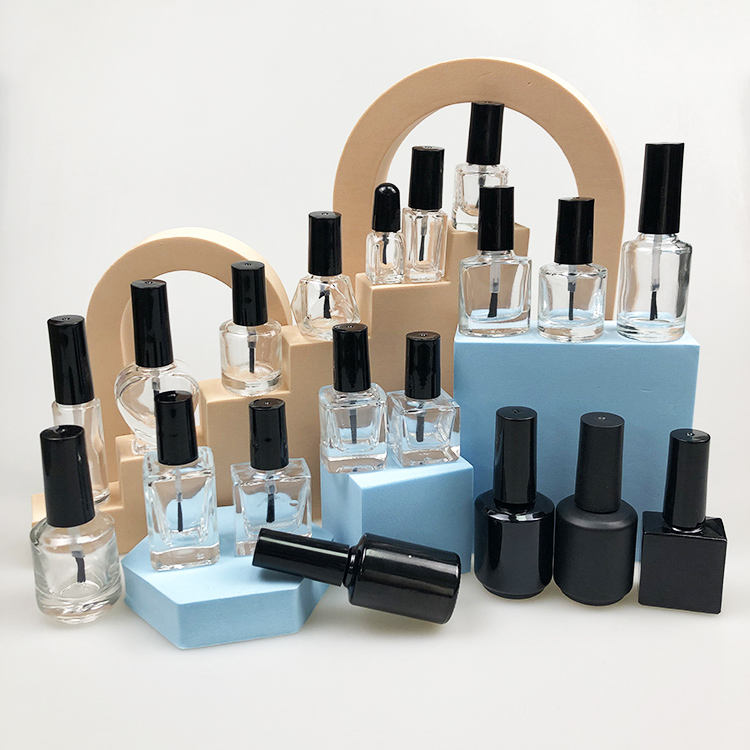 Custom Mini Glass Bottle Nail Polish 3ml 5ml 10ml 15ml 20ml 30ml 50ml Unique Nail Polish Bottle with Brush