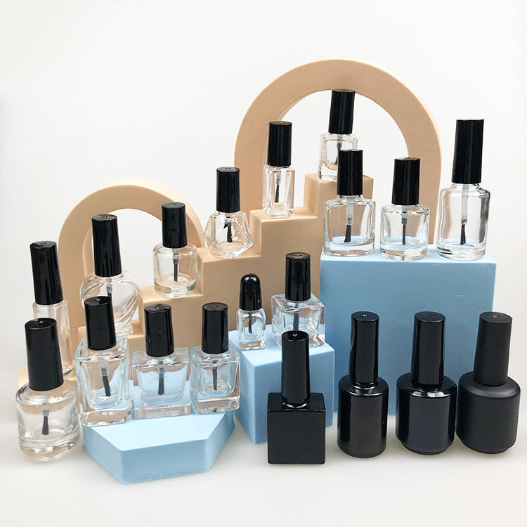 Custom New Nail Gel Polish Glass Bottle 3ml 5ml 10ml 15ml 20ml 30ml 50ml Gel Nail Polish Custom logo Luxury Bottles with Brush