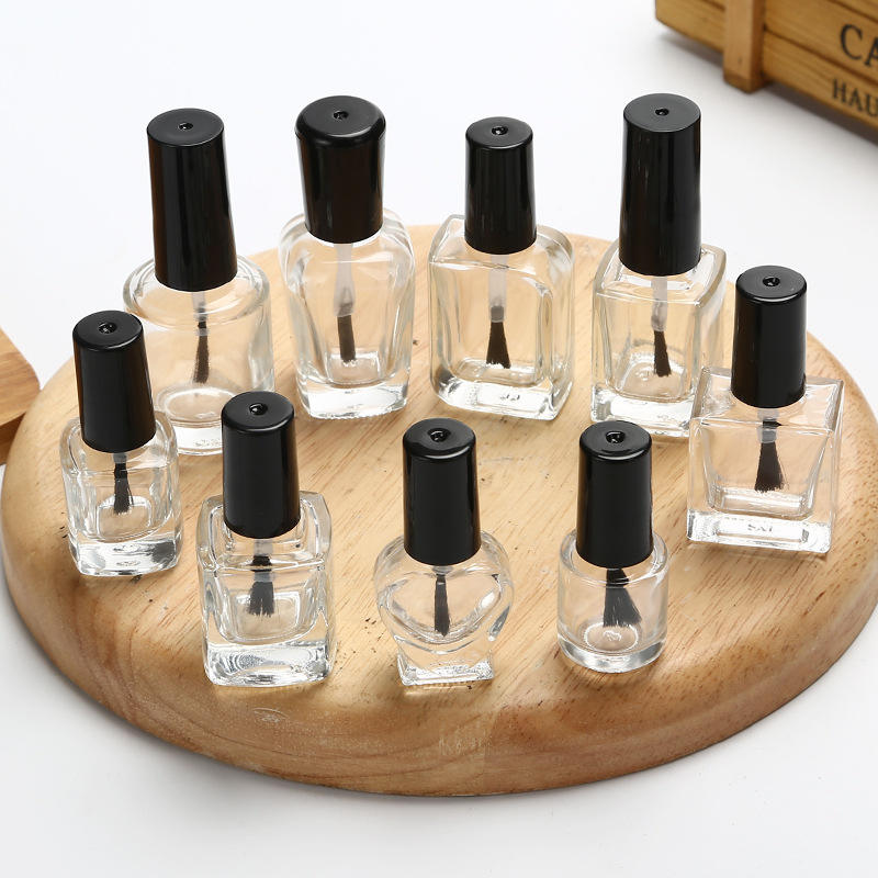 3ml 5ml 10ml 15ml 20ml Cosmetic Package Nail Polish Glass Bottle With With Cylindrical Cap