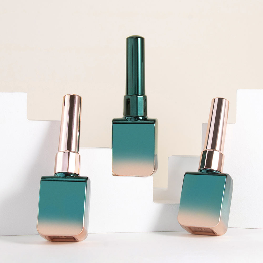 Wholesale Supplier Unique Nail Gel Polish Glass Bottle With Brush Factory Custom  Electroplated Nail Polish Bottle
